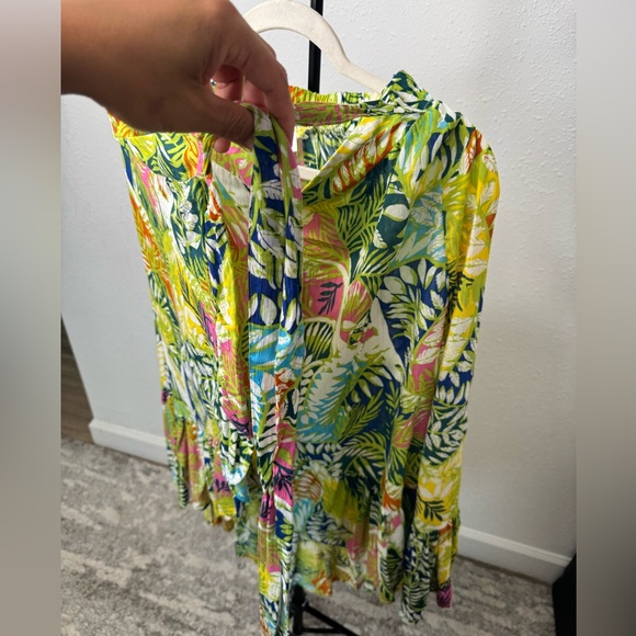 Nicole Miller Multicolor Leaf Print - Picture 4 of 9